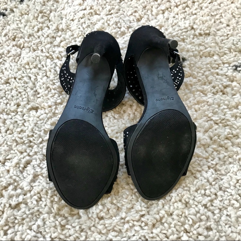 Zigi Soho Blur Studded Ankle Wrap Heels - Picture 5 of 6